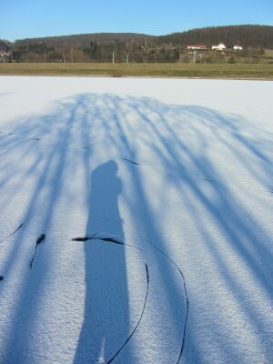 Schatten auf Schnee und Eis